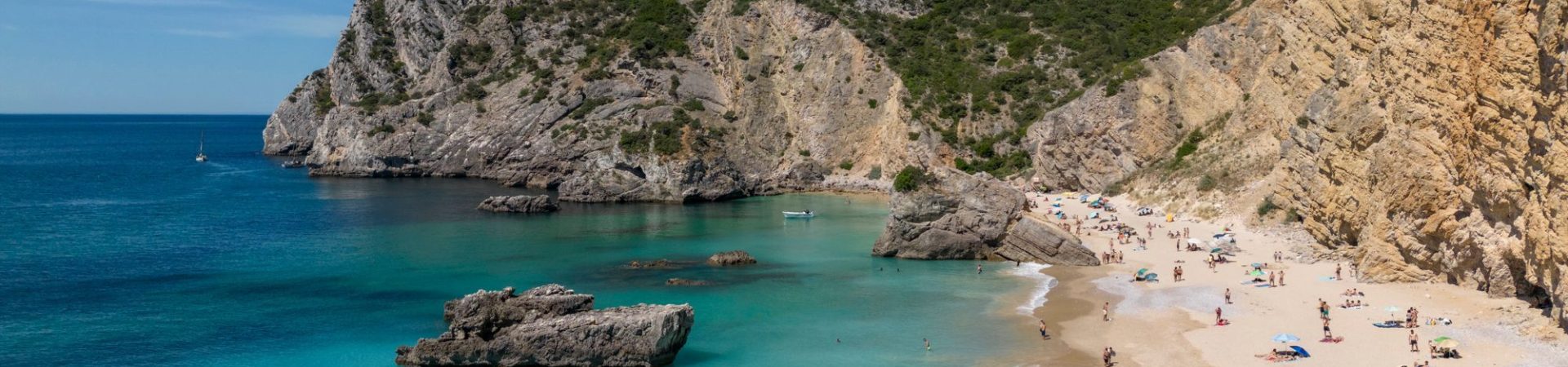 Praia da Ribeira do Cavalo in Sesimbra, Portugal